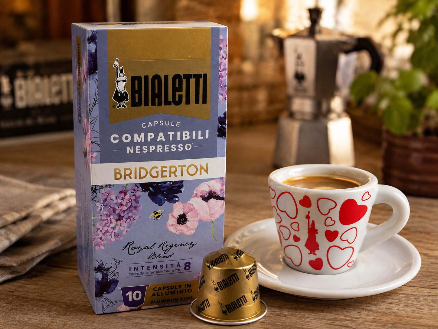 Bialetti Bridgerton - talianska káva v trochu anglickom kabáte
